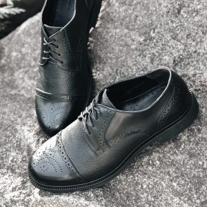Туфли броги черные мужские 11Shoes
