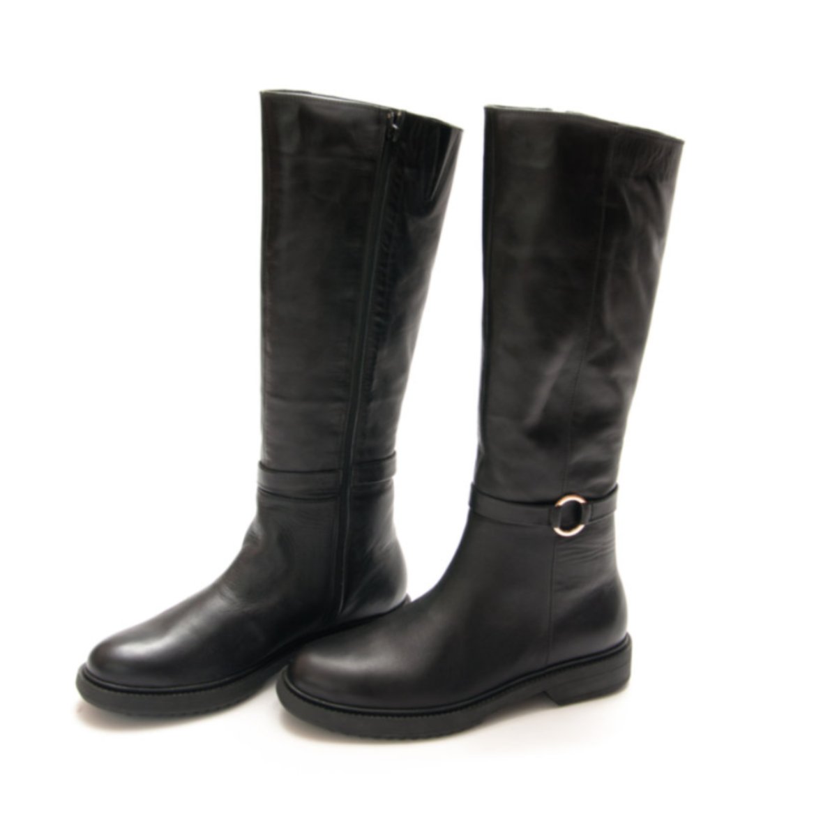 Women's black leather boots 4121 — ablu Сheсk